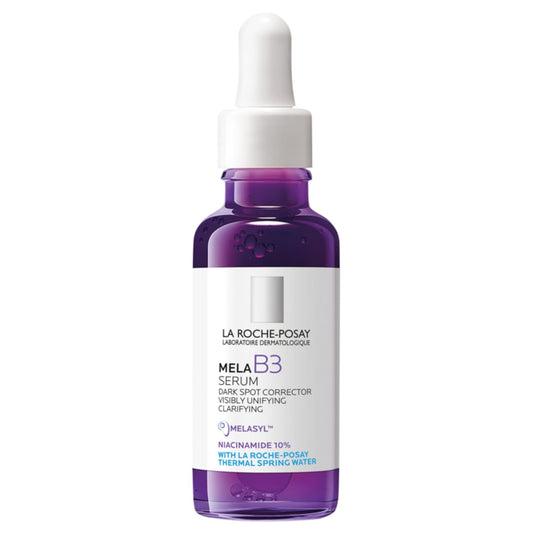 HotLa Roche-Posay Mela B3 Dark Spot Face Serum with 10% Niacinamide, 1oz | Anti-aging dark spot correcting face serum with Melasyl™ for sun spots, age spots, and post-acne marks. Lightweight texture.