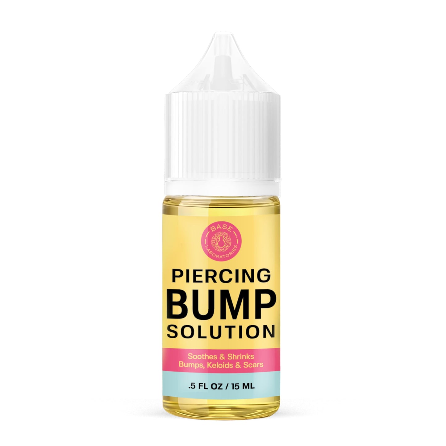 HotBASE LABORATORIES Piercing Bump Solution & Keloid Bump Removal | Soothing Piercing Aftercare for Piercing Bumps & Keloid Scar Removal | Ear & Nose Keloid Bumps Piercing Aftercare Solution Oil | 0.5 oz