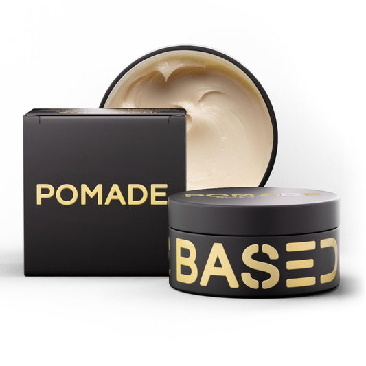 HotBASED Pomade for Men, Quality Hair Care with Medium Hold, Natural Shine & Fragrance, Easy to Apply & Great for All Hair Types, Hydrating and Nourishing Pomade (3 Oz Pack of 1)