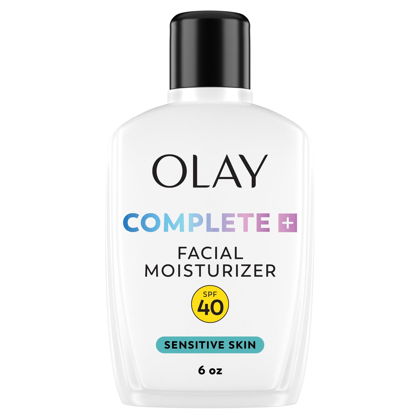 HotOlay Complete+ Face Moisturizer with Sunscreen SPF 40, For Sensitive Skin, Broad Spectrum Sun Protection, Fragrence-Free - No White Cast on All Tones, Nourishes Moisture Barrier - Ceramides, 6 Oz