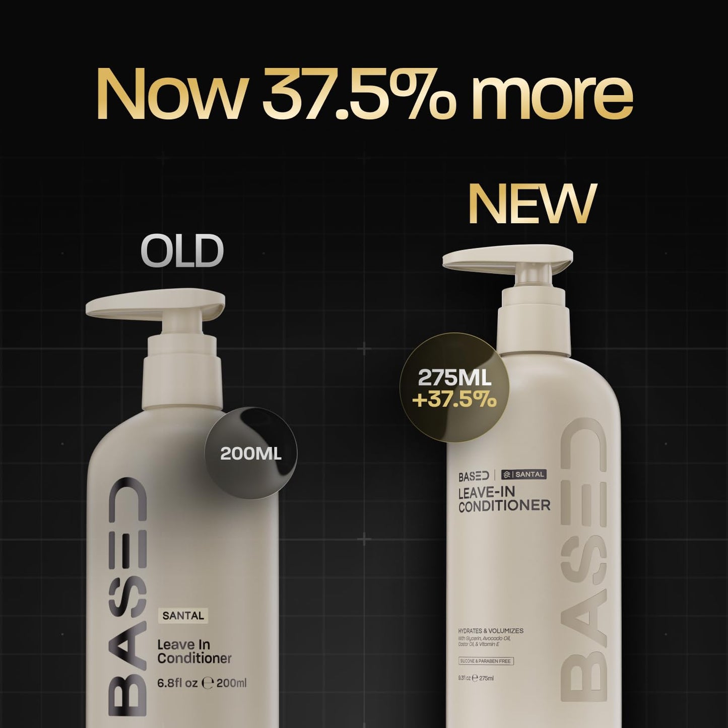 HotBASED Leave-In Conditioner, Instant Frizz Control, Hydrates & Nourishes Hair, Premium Leave-In Conditioner for Men, Healthier-Looking Frizz-Free Hair in Minutes (9.3 Fl Oz Pack of 1)