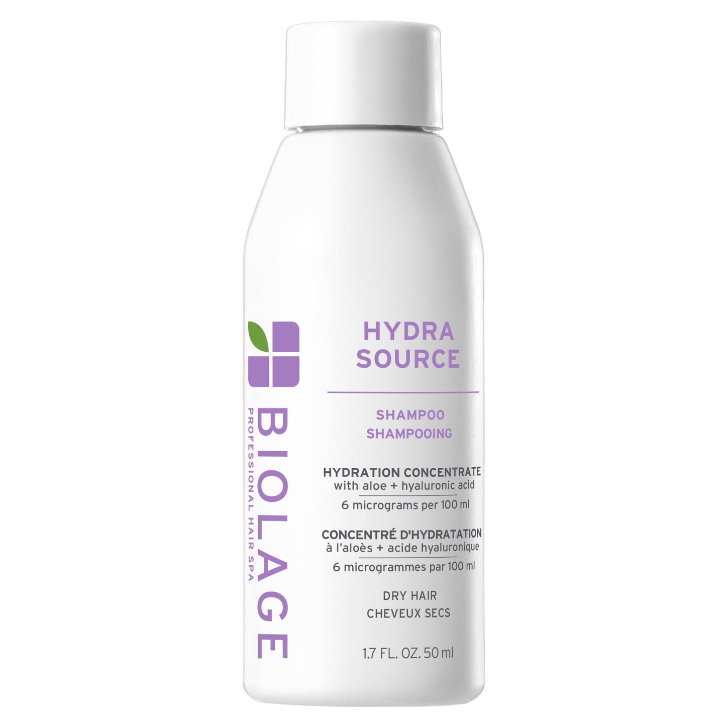 HotBiolage Hydra Source Shampoo - For Fine to Medium Hair, Softens, Moisturizes & Adds Shine, For Dry Hair, Infused with Micro-Filtered Aloe Vera & Fermented Hyaluronic Acid, Vegan & Paraben-Free
