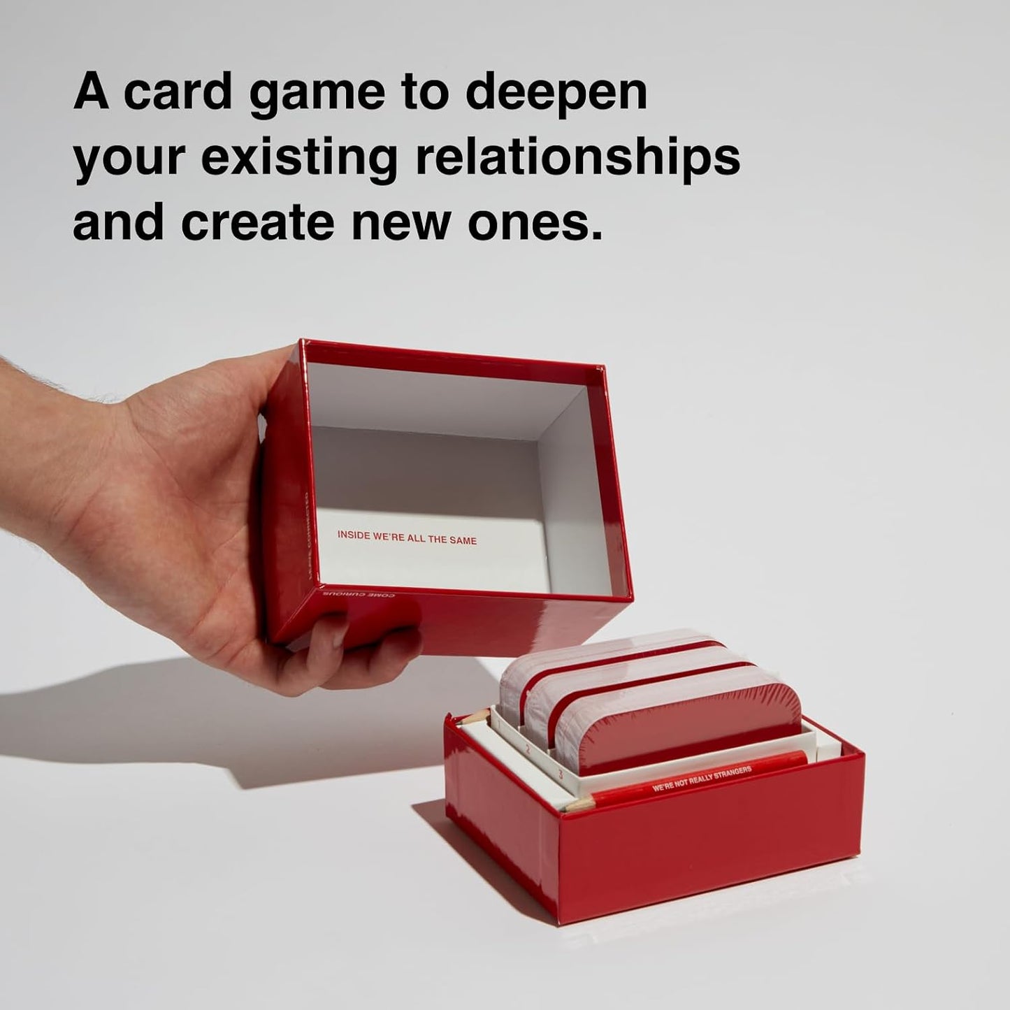 HotWE'RE NOT REALLY STRANGERS Card Game - 150 Conversation Cards for Adults, Teens, Couples, & Strangers - Icebreaker Questions for Game Night or Date Night, Ages 15+, 2-6 Players