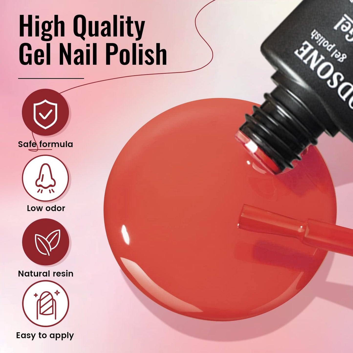 HotJODSONE Gel Nail Polish Kit with U V Light 32 Colors Gel Polish Nail + 4 Functional Adhesive Bottles Kit Soak Off Manicure Tools Gifts for Women