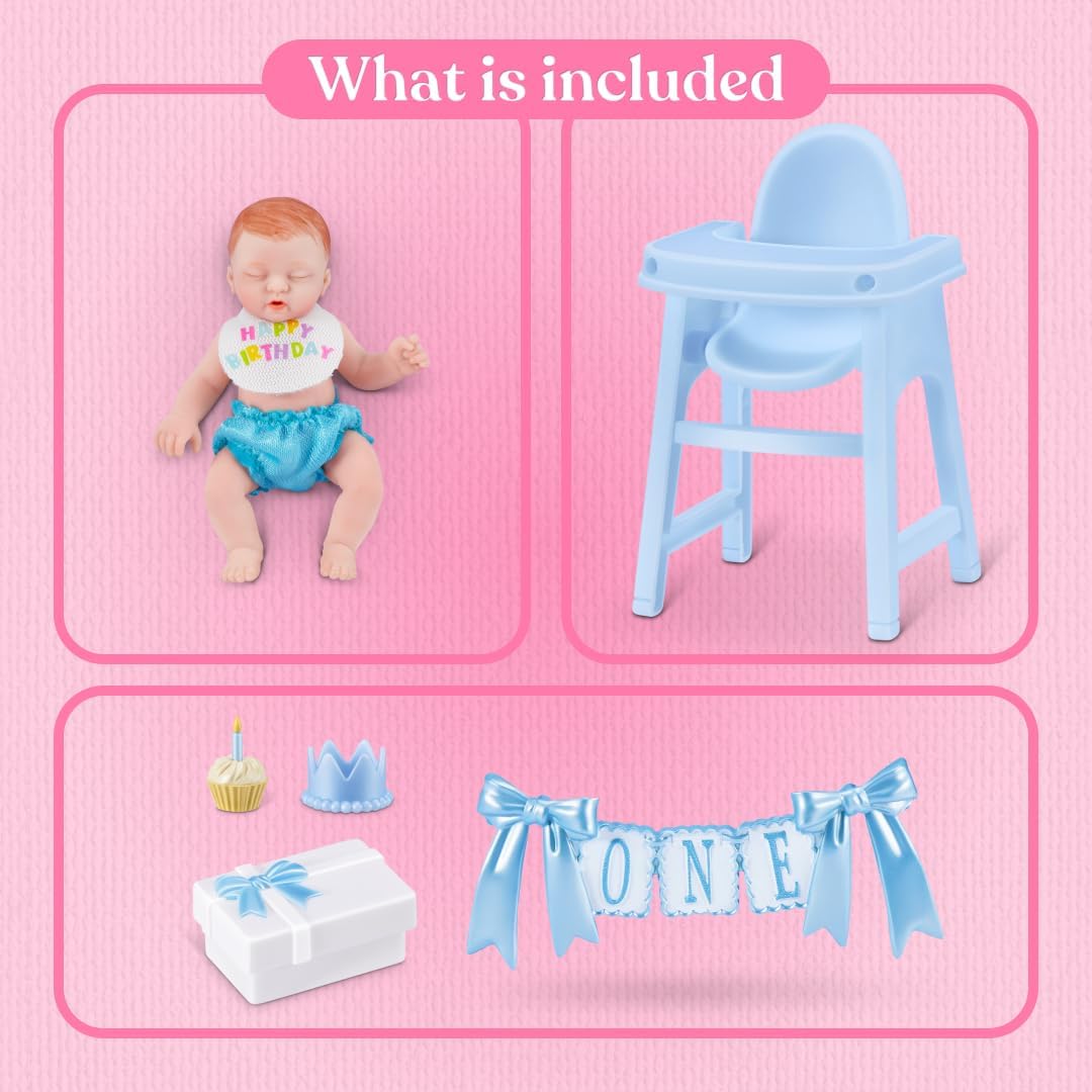 HotMy Mini Birthday Series 1 by ZURU – Collectible Mystery Capsule Baby Doll with Birthday Party Theme, Accessories & Playset, UNbox Celebration Surprises for Girls & Collectors.