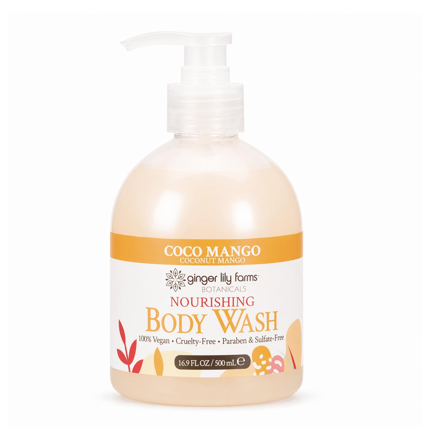 HotGinger Lily Farms Botanicals Nourishing Body Wash, Island Tranquility, 100% Vegan & Cruelty-Free, Green Tea Lemongrass Scent, 1 Gallon Refill (128 fl. oz.)