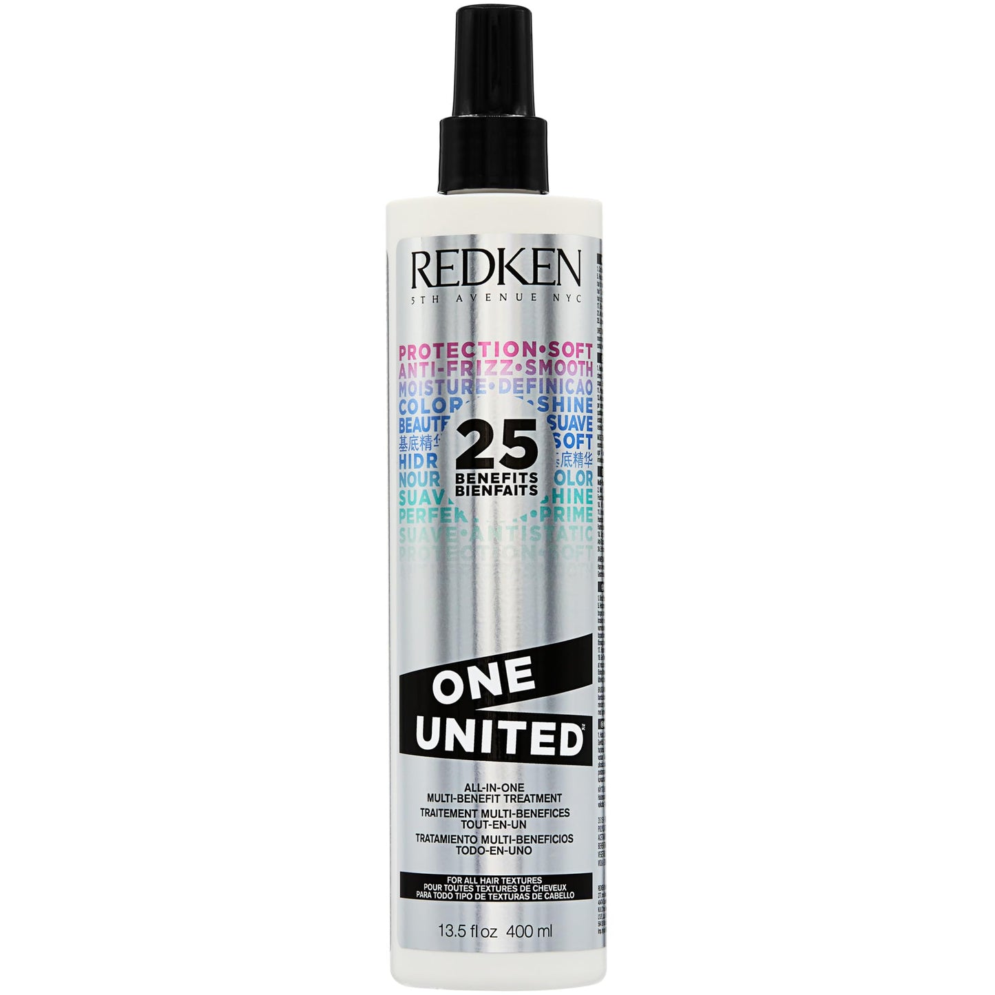 HotRedken One United All-In-One Leave In Conditioner - Multi-Benefit Leave In Treatment For All Hair Types, Heat Protectant and Detangler Spray, Paraben-Free
