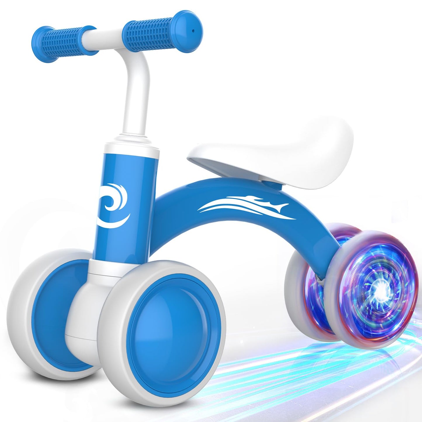 HotGamfeiny Colorful Lighting Baby Balance Bike Toys for 1 Year Old Boy Girl Gifts, 10-36 Month Toddler Balance Bike, No Pedal 4 Silence Wheels & Soft Seat First Riding on Toys, 1st Birthday Gifts