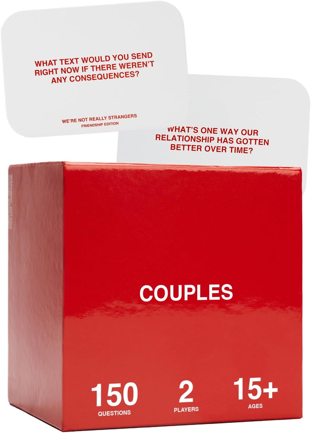 HotWE'RE NOT REALLY STRANGERS Couples Edition Card Game - 150 Conversation Cards for Couples - 2 Player Game for Memorable Date Nights & Game Nights, Ages 15+, 2 Players