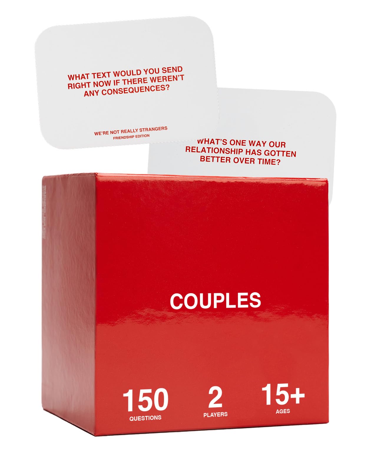 HotWE'RE NOT REALLY STRANGERS Couples Edition Card Game - 150 Conversation Cards for Couples - 2 Player Game for Memorable Date Nights & Game Nights, Ages 15+, 2 Players