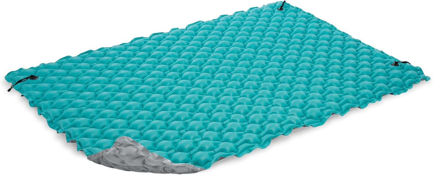 Hot Intex 56841EP Giant Inflatable Floating Water Mat Relaxing Platform Pad for Pools and Lakes with 4 Connect 'n Float Connectors, Teal