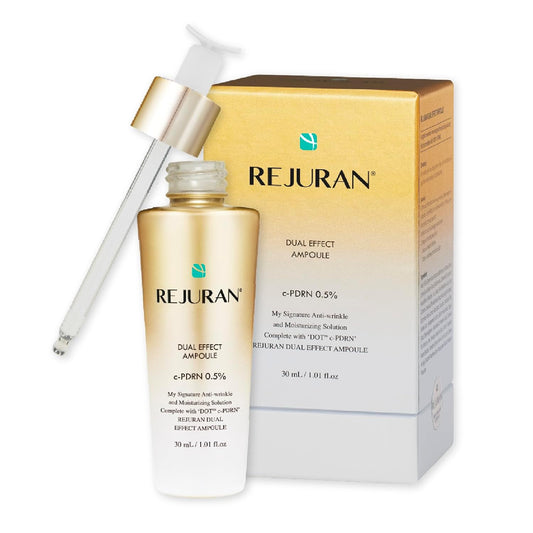 HotREJURAN® Dual Effect Ampoule, DOT DUAL c-PDRN® - Salmon DNA Face Serum for Deep Rejuvenation, Wrinkle Care, Firming, Skin Elasticity with Visible Anti-Aging Results. Korean Skincare (1.01 fl oz)