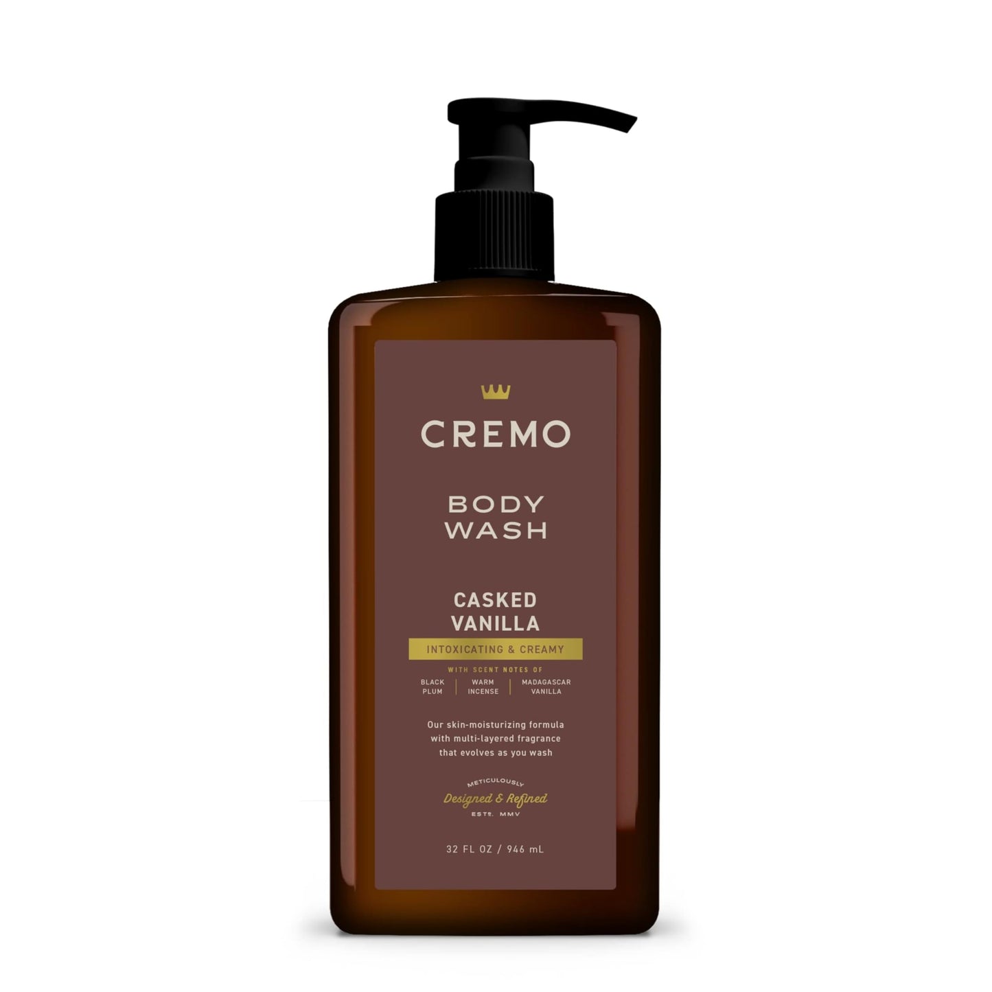 HotCremo Rich-Lathering Italian Bergamot Body Wash for Men, 32 Fl Oz