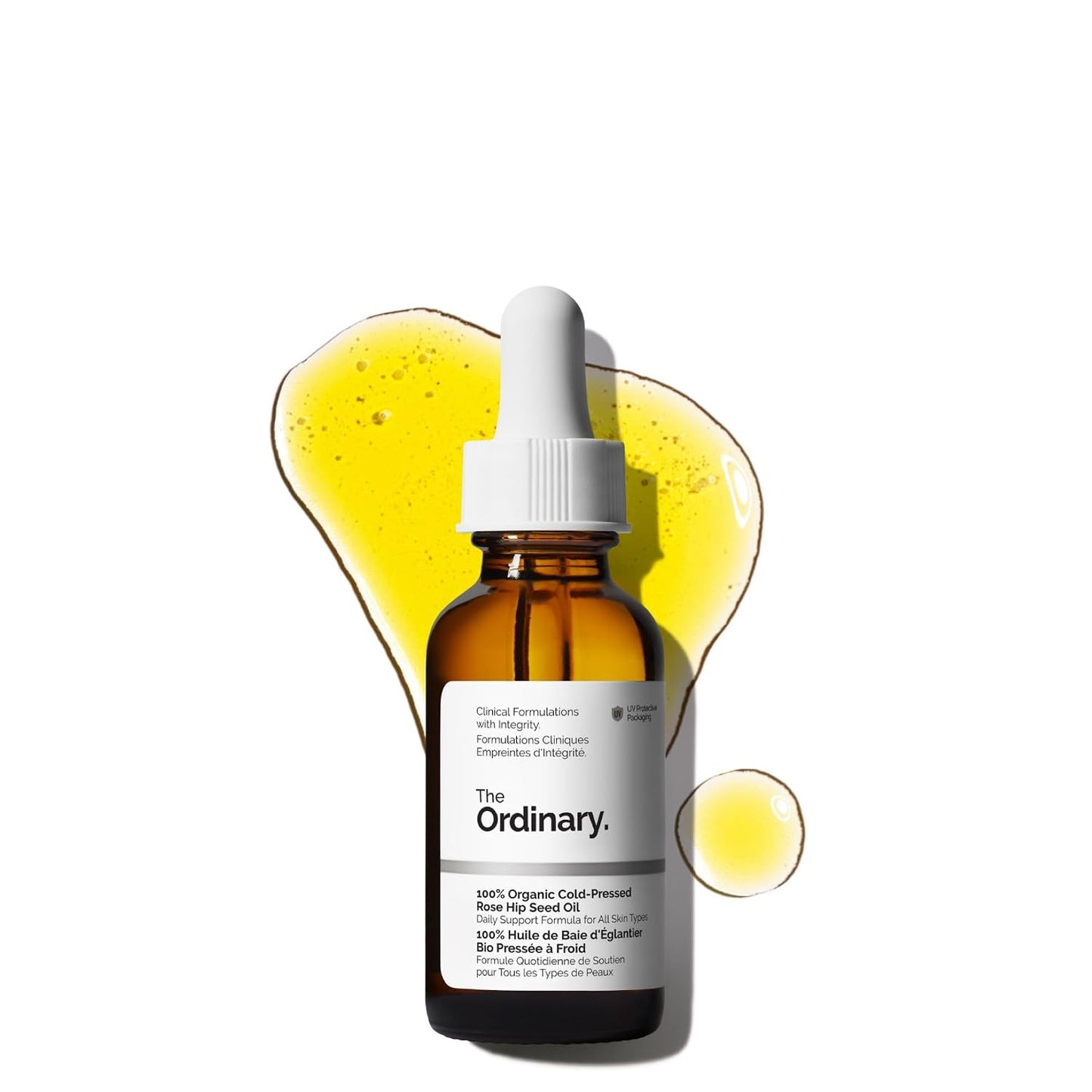HotThe Ordinary 100% Organic Cold-Pressed Rose Hip Seed Oil, Addresses Signs of Aging by Improving the Appearance of Uneven Skin Tone, Supporting Skin Elasticity, 1 Fl Oz