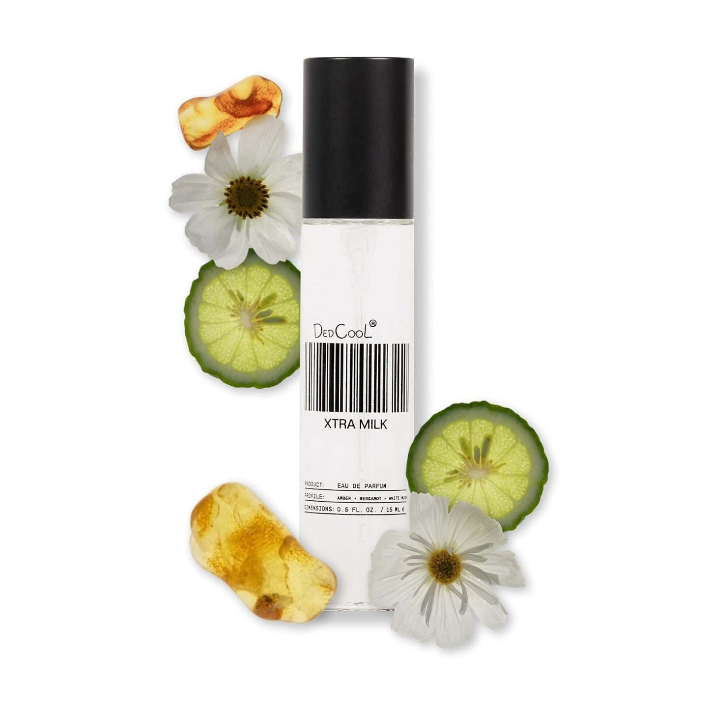 Hot DedCool, Eau de Parfum, Xtra Milk, Travel Size Perfume, 15 mL | Bergamot, white musk & amber notes, clean unisex scent, non-toxic & vegan