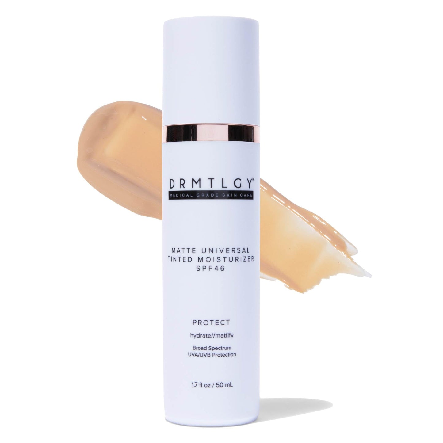 HotDRMTLGY Matte Universal Tinted Moisturizer SPF 46 | Matte Tinted Sunscreen | Oil absorption, Soft-focus matte finish, Shine control, Niacinamide, Hyaluronic acid, Vitamin E