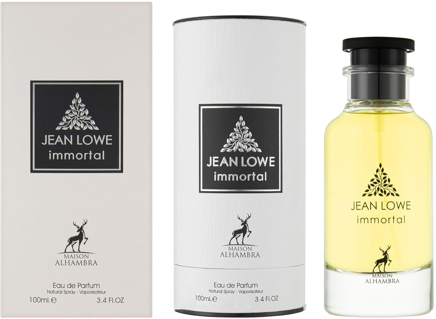 Hot Jean Lowe Immortel by Maison Alhambra for Men - 3.4 oz EDP Spray | Citrus, Aromatic, Aquatic, Amber – Long-Lasting Fragrance for Men, 3.4 Ounce / 100 ml