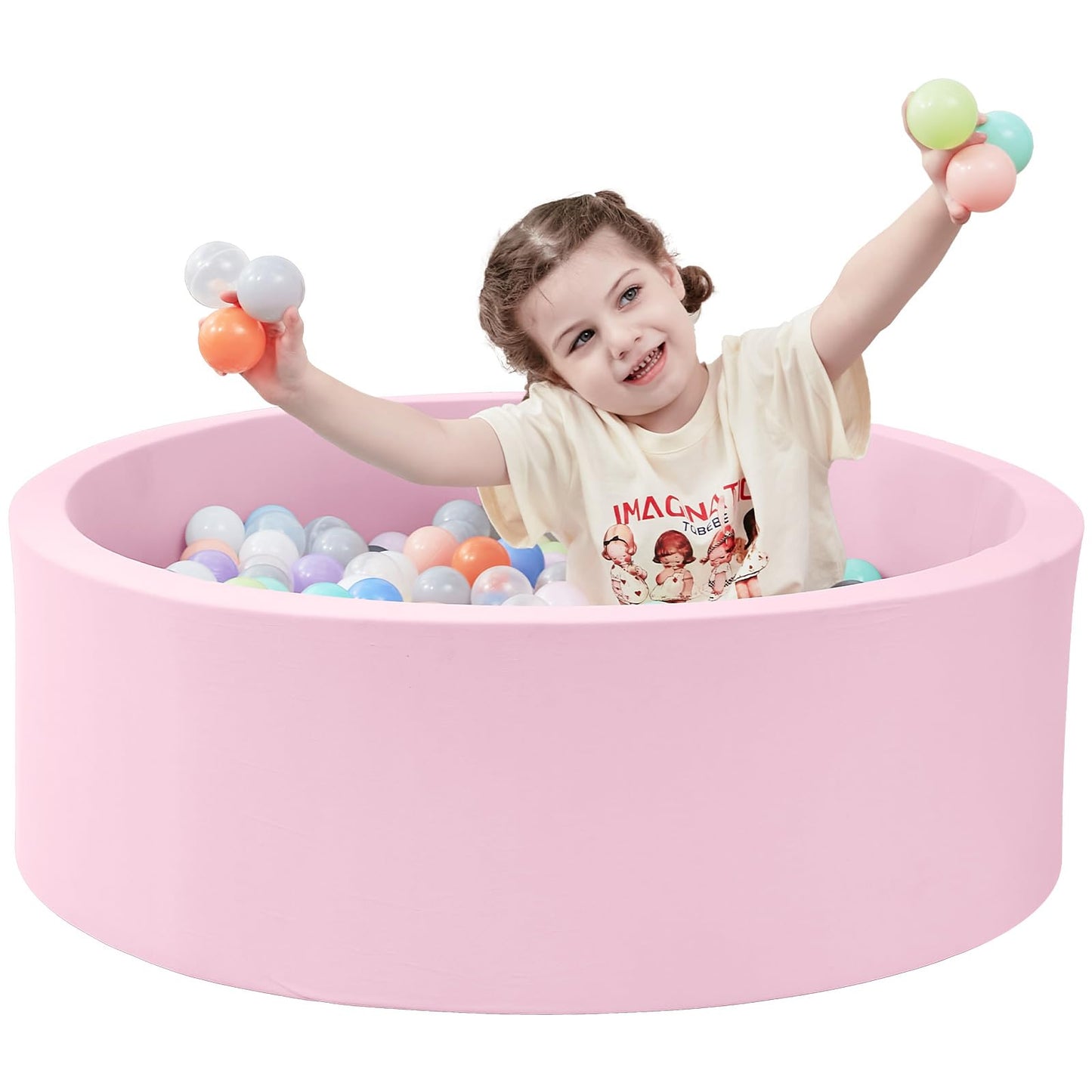 Hot SHJADE Foam Ball Pit, 35.4"x 11.8" Ball Pits for Toddlers-Grey | Soft Memory Sponge Round Playpen Ball Pool for Kids, Ideal Gift for Babies, Indoor and Outdoor Game, Balls not Included