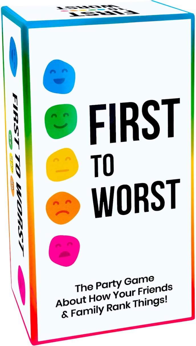 HotFIRST TO WORST Party Game – The Card Game About How Your Friends and Family Rank Things | Funny Ranking & Guessing Board Game for Friends & Family, Game Nights, Parties & Fun Gift Ideas