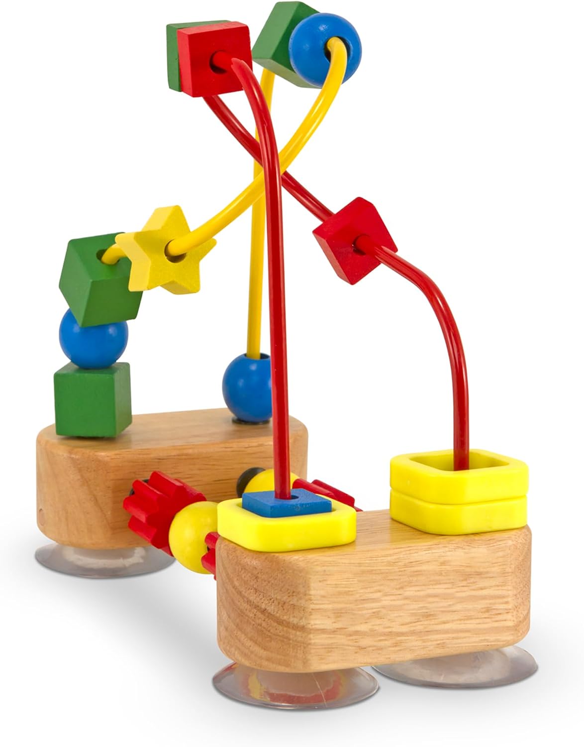 HotMelissa & Doug First Bead Maze - Wooden Educational Baby Toy with Suction Cups, for Floor, High Chair or Toddler Table, Toddler Toys for Girls & Boys Ages 1+