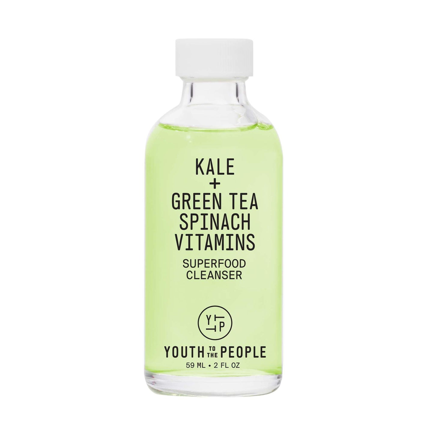 HotYouth To The People Superfood Facial Cleanser - Kale + Green Tea Daily Face Wash, Gently Removes Makeup, SPF, and Oils, Soothing Antioxidants for Glowing Skin, pH Balance, Clean Pores, Refillable