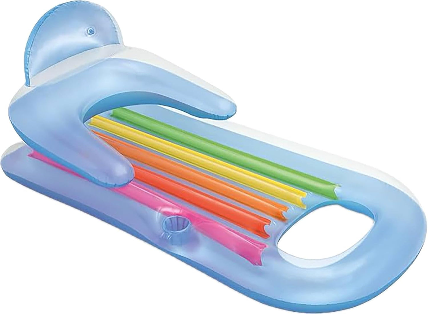 Hot Intex King Kool Inflatable Lounge Blue & Pearlescent Silver Gift Set Bundle - 2 Pack, 63" X 33.5"