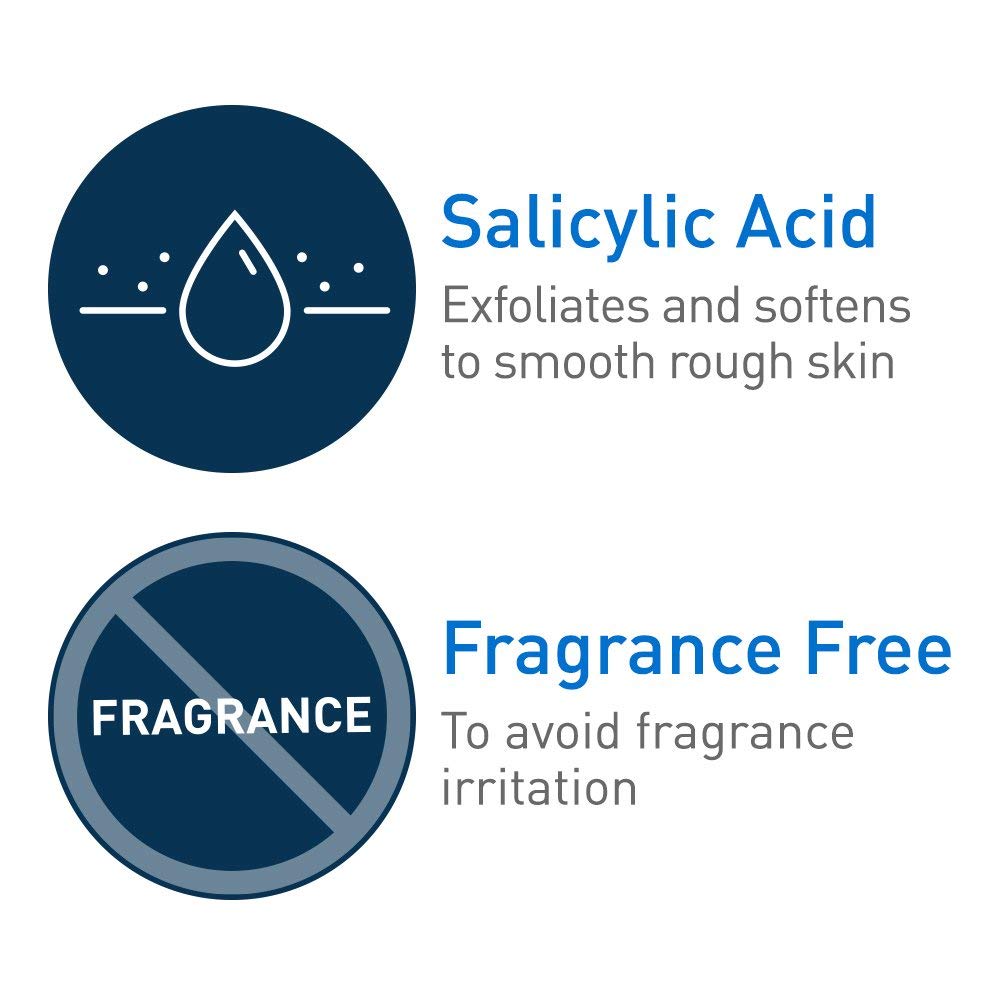 HotCeraVe Moisturizing Cream with Salicylic Acid, Exfoliating Body Cream with Lactic & Hyaluronic Acid, Niacinamide, and Ceramides, Fragrance Free & Allergy Tested, 12 Ounce