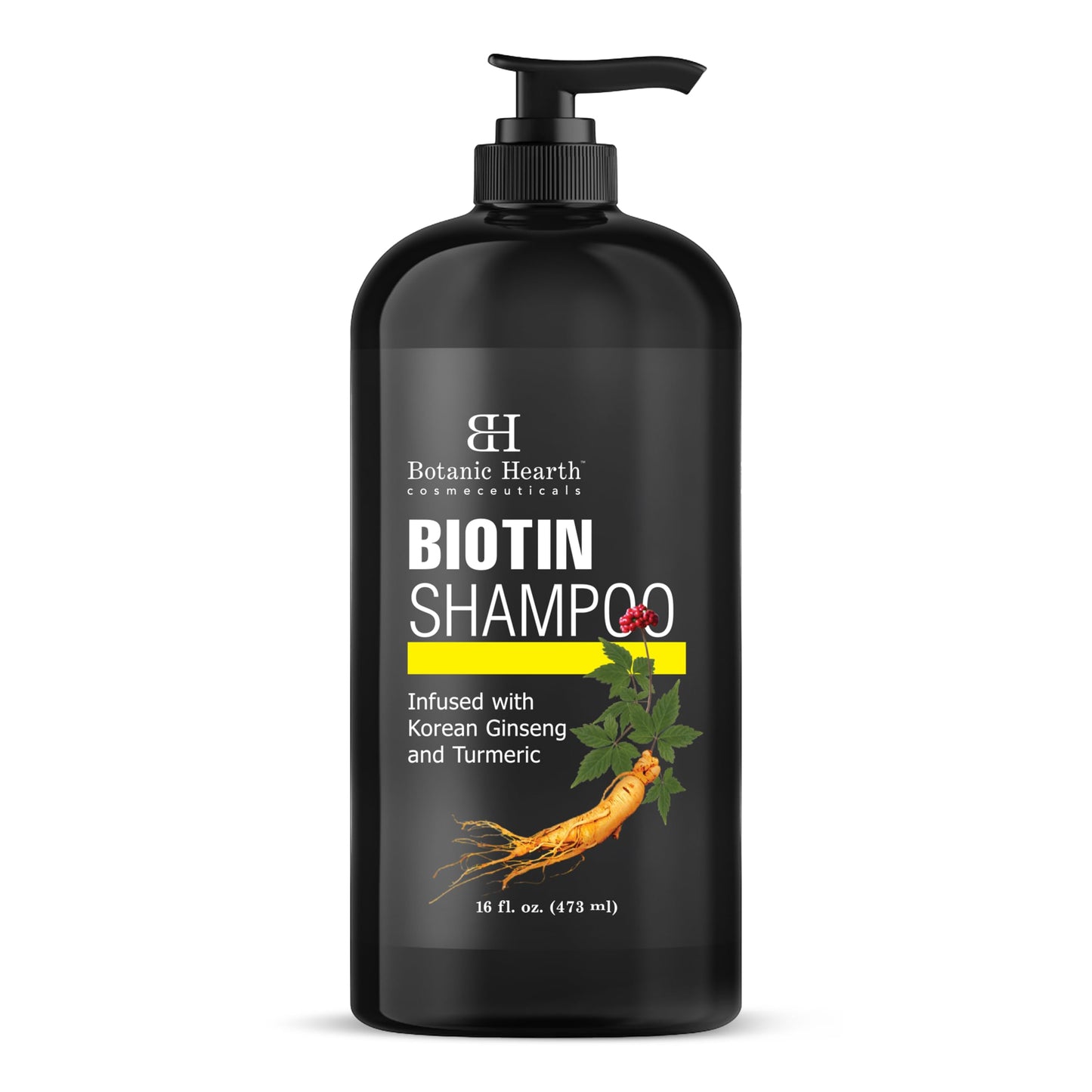 HotBotanic Hearth Tea Tree Shampoo, Vitamin C, Peppermint, Lavender and Rosemary Oil, Fights Dandruff and Dry Scalp, 16 fl oz