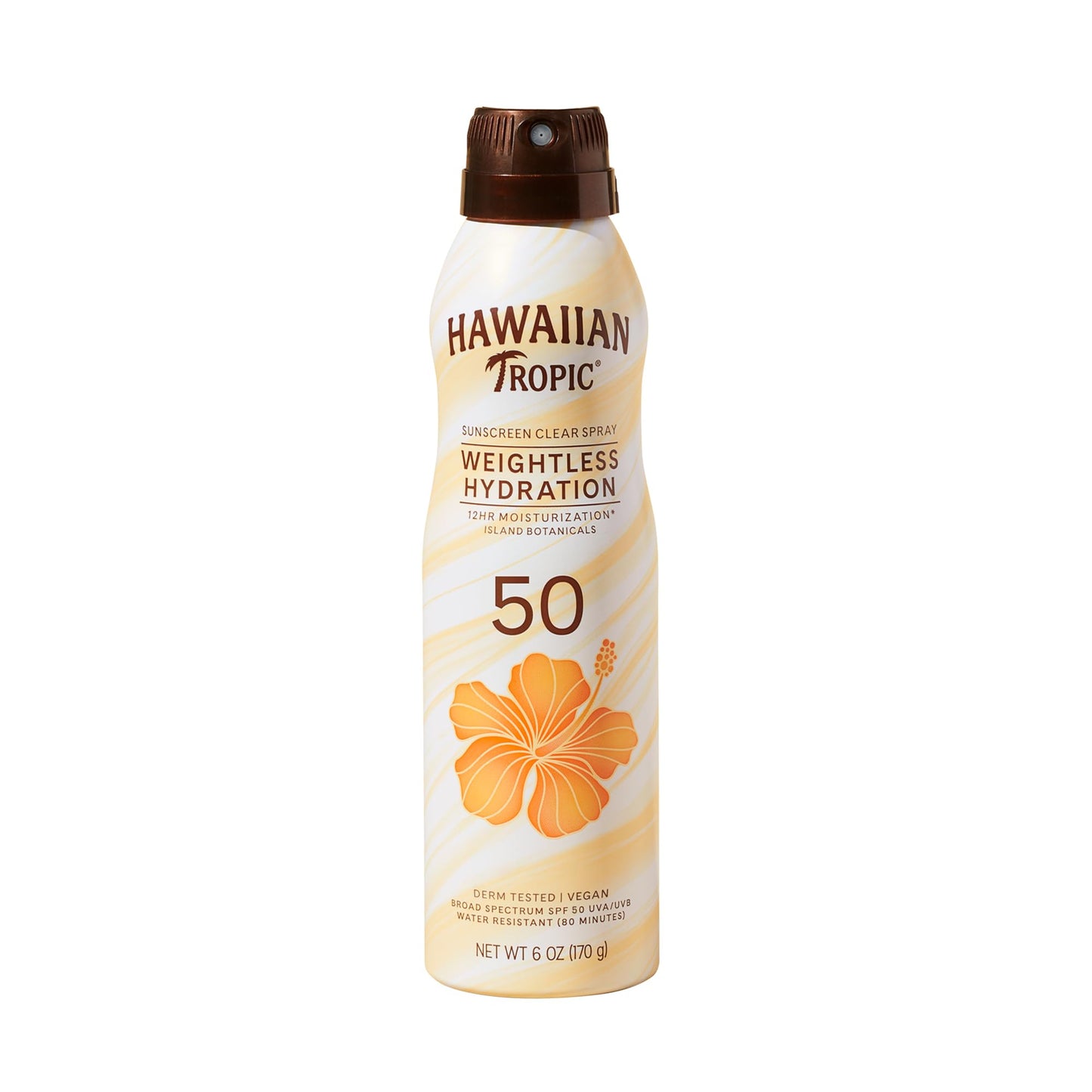 HotHawaiian Tropic Weightless Hydration Clear Spray Sunscreen SPF 30, 6 oz | SPF 30 Sunscreen Spray, Sunblock, Oxybenzone Free, 6 oz each Twin Pack