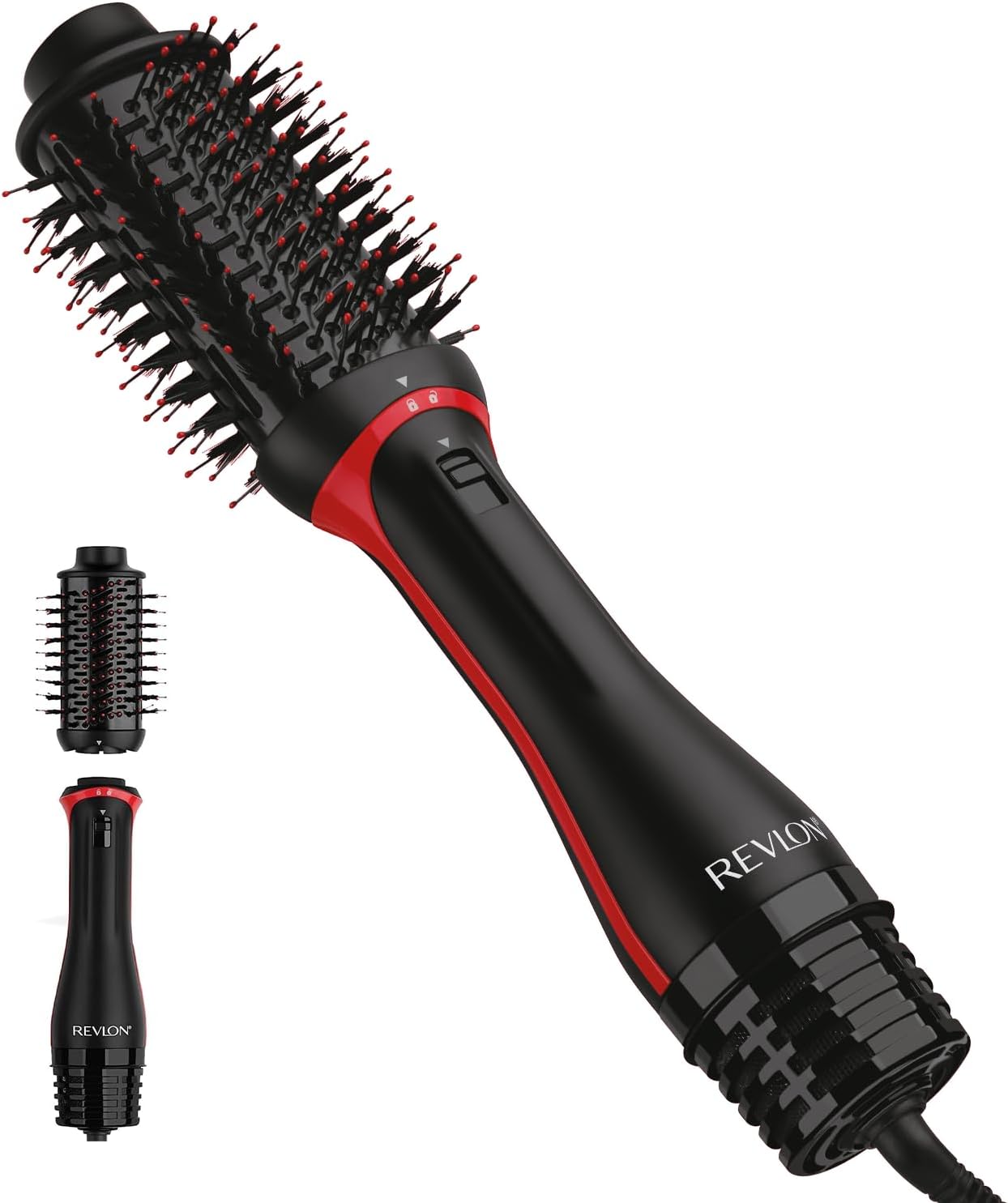 HotREVLON One-Step Volumizer Plus Hair Dryer and Styler | More Volume, Less Damage, and More Styling Control for Easy and Fast Salon-Style Blowouts, Plus Travel Friendly (Black)