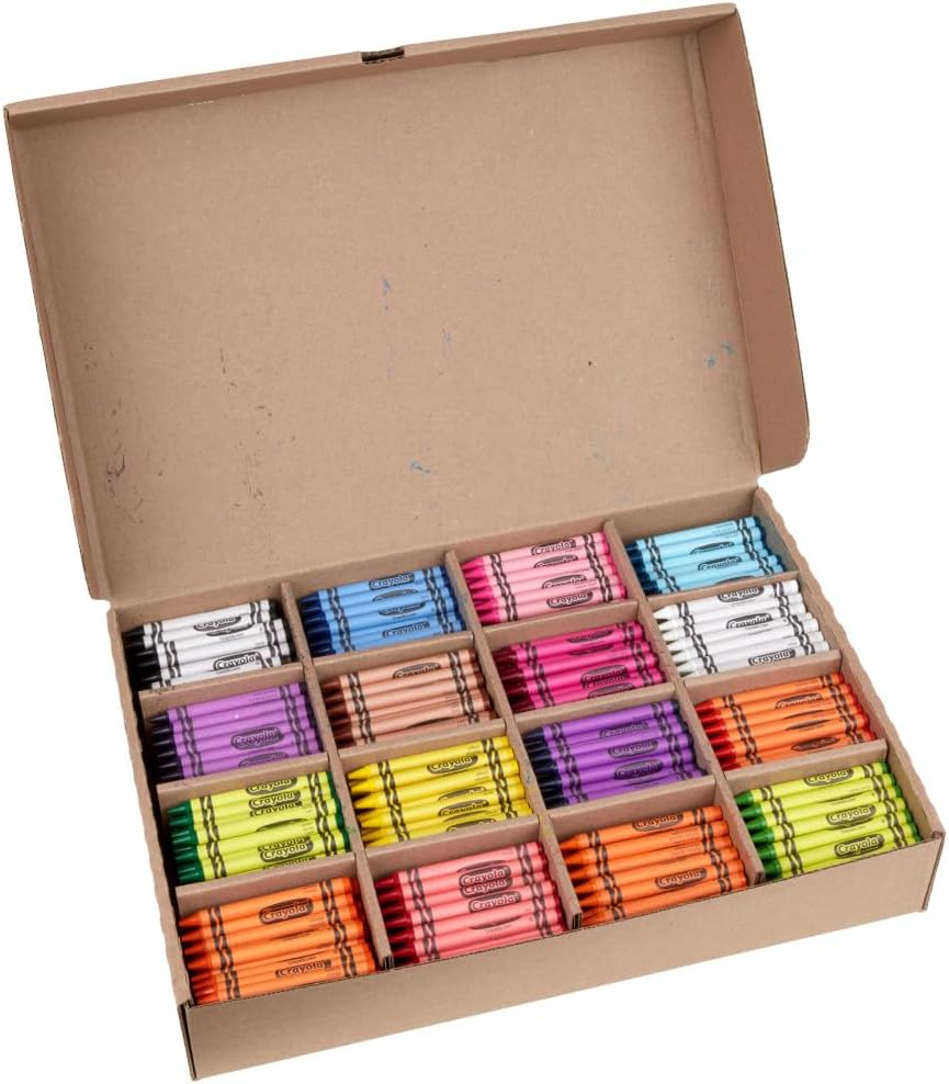 HotCrayola Crayon Classpack, Teacher Classroom Must Haves, Bulk Back to School Supplies, Elementary & Kindergarten Wishlist, 16 Colors (50 Each), 800 Ct