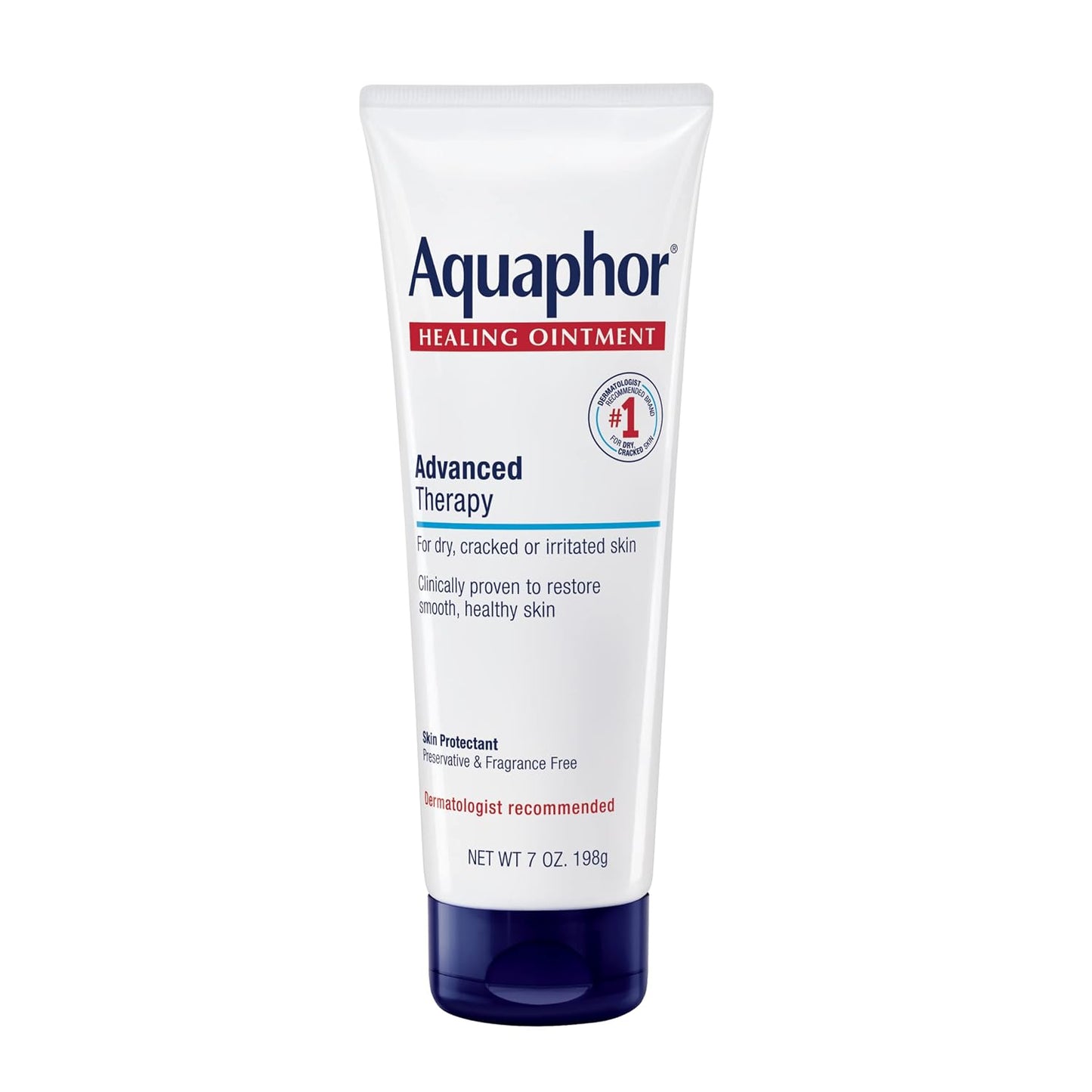 HotAquaphor Healing Ointment Advanced Therapy Skin Protectant, Dry Skin Body Moisturizer, 7 Oz Tube