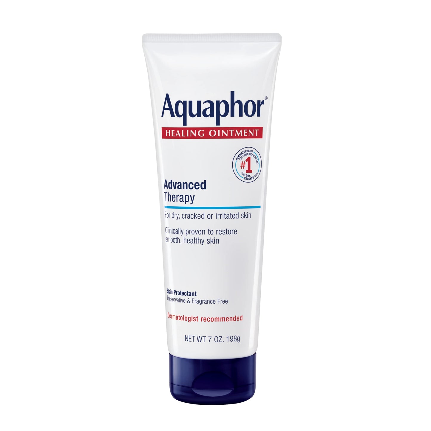 HotAquaphor Healing Ointment Advanced Therapy Skin Protectant, Dry Skin Body Moisturizer, 7 Oz Tube