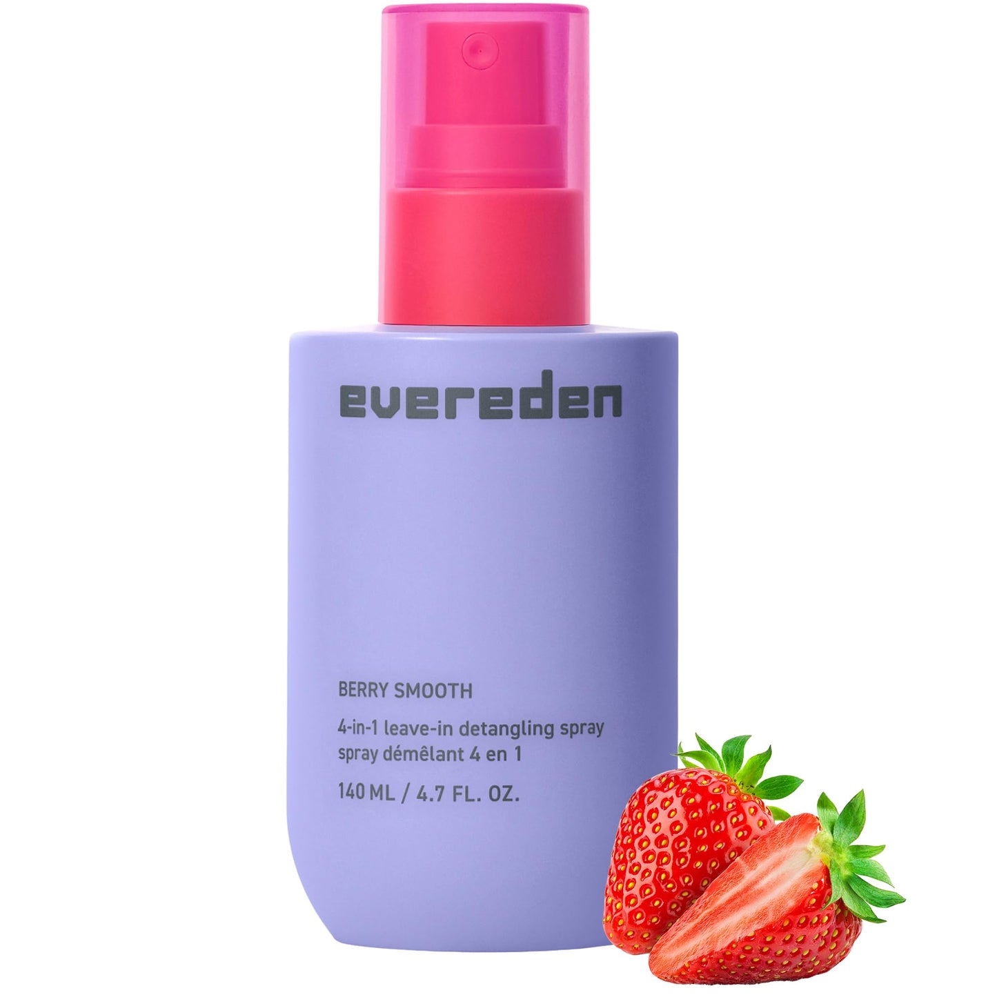 HotEvereden Kids 4-in-1 Detangler Spray, Silicone-Free, EWG Verified, Vegan | Developed with Harvard & Stanford Dermatologists, 4-in-1 Leave-In Conditioner for Girls, Straight, Curly Hair, Wet or Dry Use