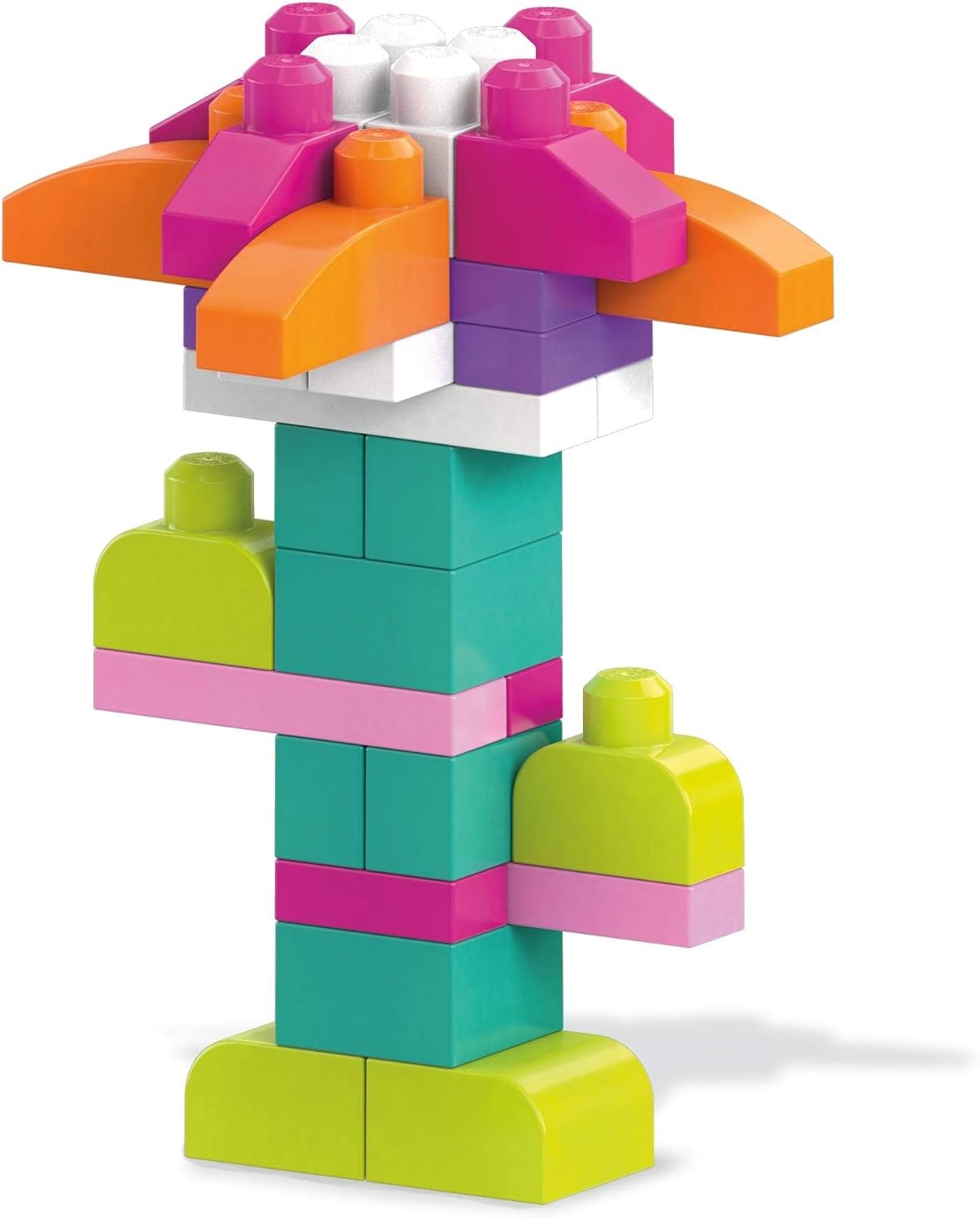 HotMEGA BLOKS First Builders Toddler Blocks Toys Set, Big Building Bag Collection with 80 Pieces and Storage, Pink, Ages 1+ Years
