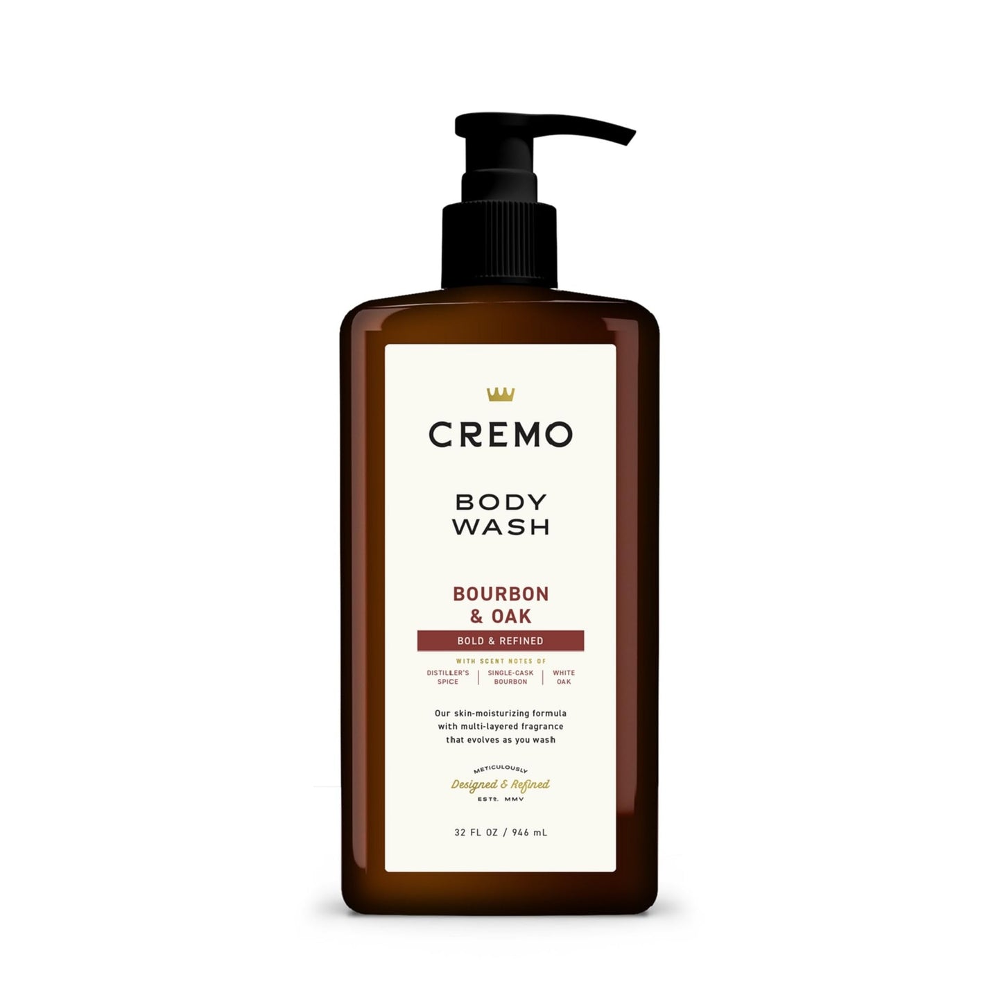 HotCremo Rich-Lathering Italian Bergamot Body Wash for Men, 32 Fl Oz