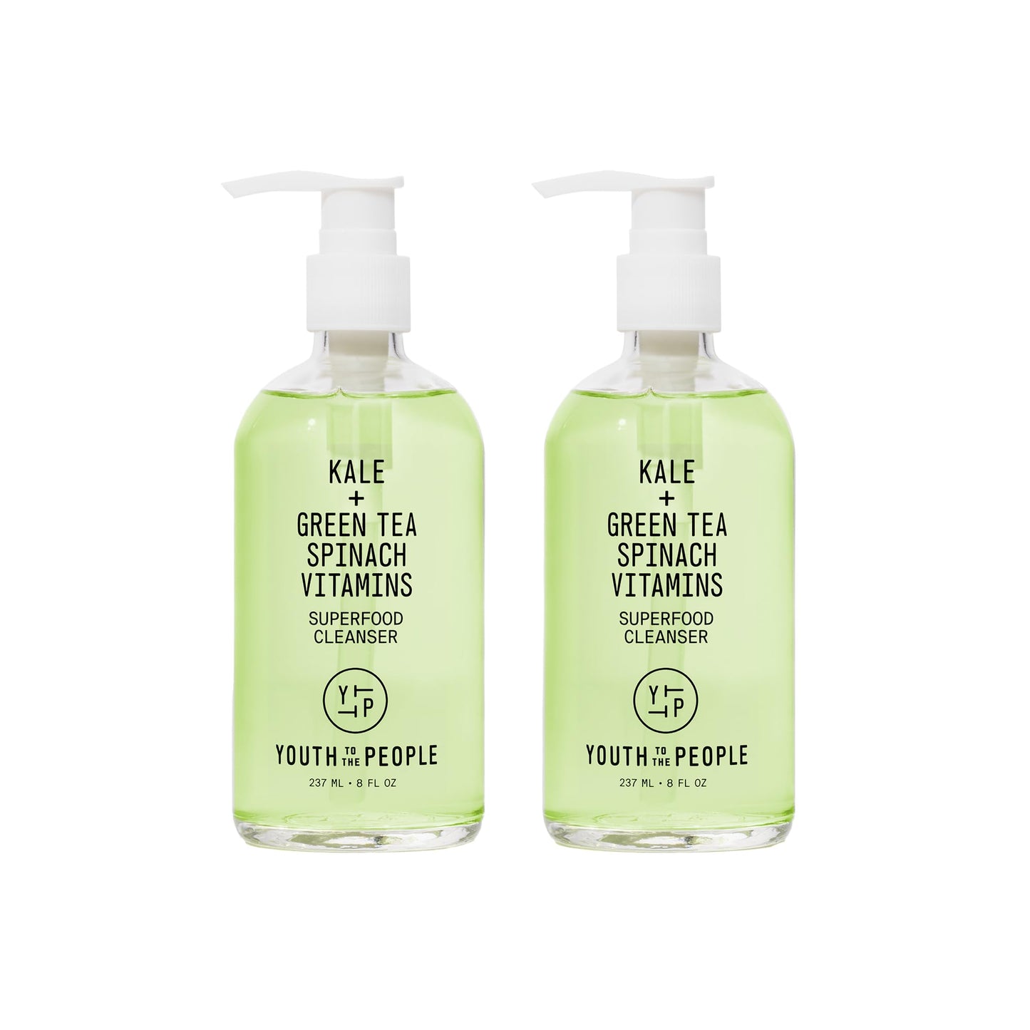 HotYouth To The People Superfood Facial Cleanser - Kale + Green Tea Daily Face Wash, Gently Removes Makeup, SPF, and Oils, Soothing Antioxidants for Glowing Skin, pH Balance, Clean Pores, Refillable