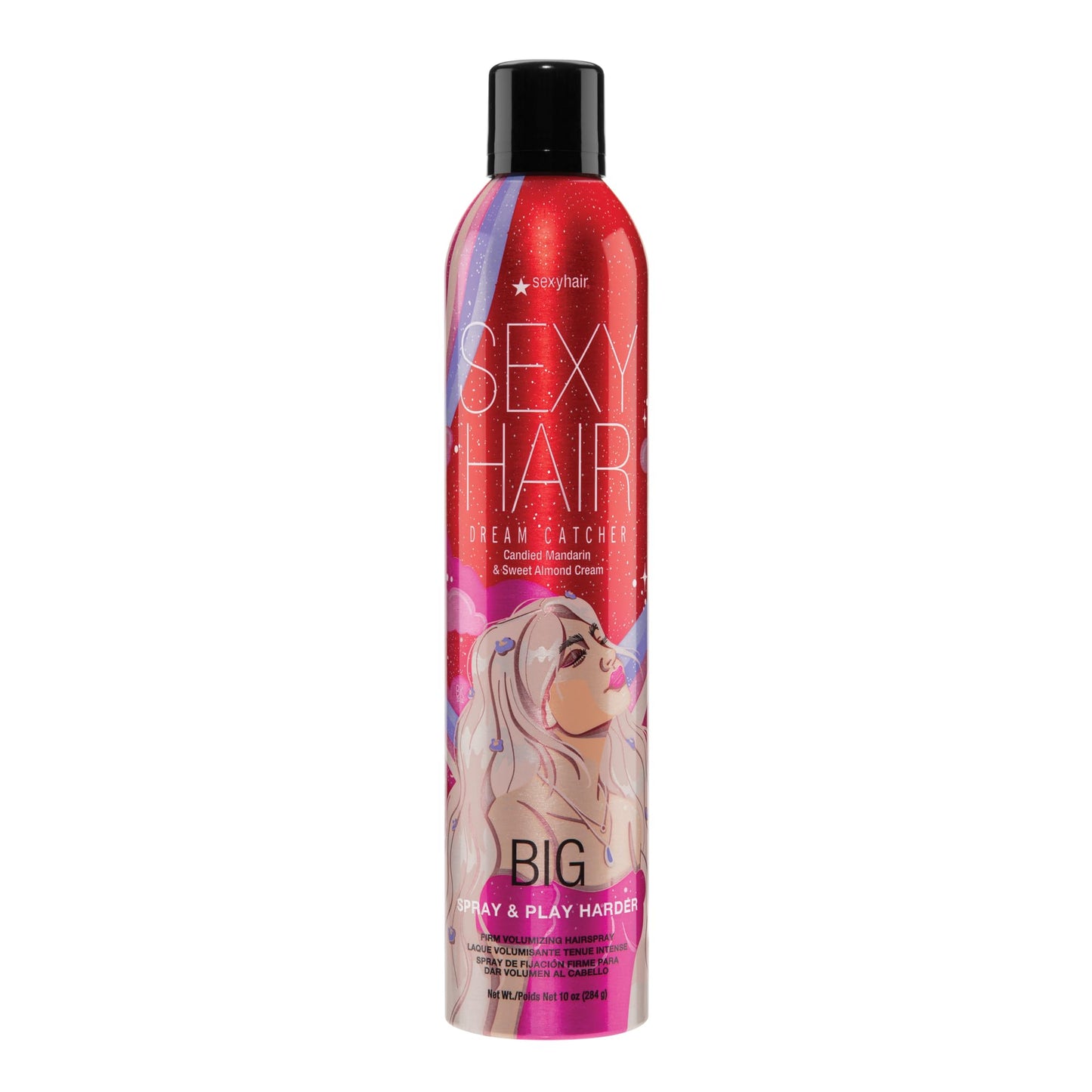 HotSexyHair Big Spray & Play Harder Firm Volumizing Hairspray | All Day Hold and Shine | Up to 72 Hour Humidity Resistance
