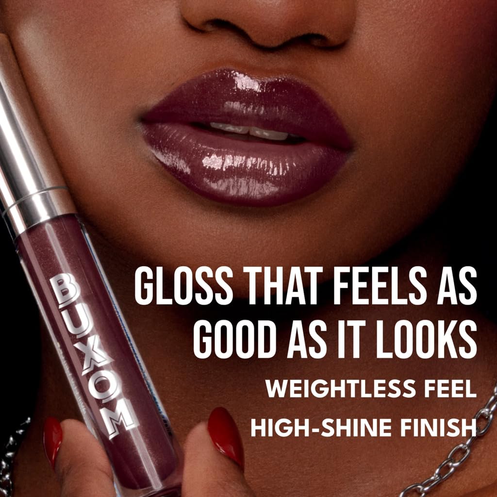 HotBuxom Full-On Plumping Lip Polish, Tinted Lip Plumper Gloss, Plumping Peptides & Vitamin E, High Shine Lip Gloss, Nourishes, Moisturizes & Softens Lips, Vegan
