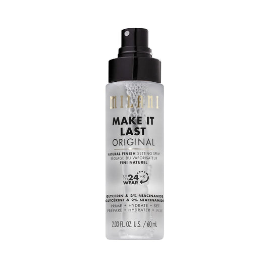 HotMilani Setting Spray + Primer, Make It Last Original - Natural Finish with Niacinamide for Hydration, Setting Spray for Makeup and Face Primer, 3-in-1 Prime + Hydrate + Set, 2.03 Fl. Oz