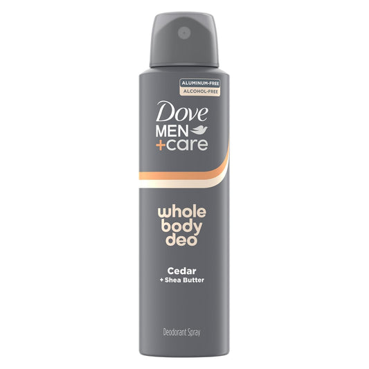 HotDOVE MEN + CARE Whole Body Deo Deodorant Spray Cedar + Shea Butter, 4 oz