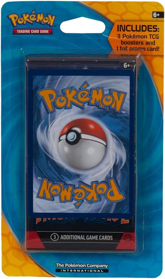 HotPokemon TCG: 3 Booster Packs & 1 Random Foil | Includes 3 Blister Packs of Random Cards & 1 Individually Packed Holofoil Promo Card, 097712556710