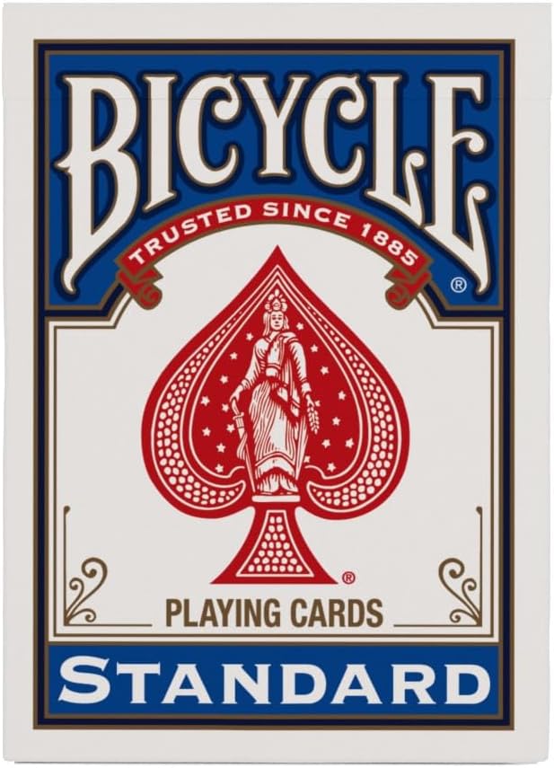 HotBicycle Rider Back Playing Cards 12 Pack Poker Size Standard Index | Air Cushion Finish for smooth shuffling, Made in USA, 6 red and 6 blue decks, Ideal for poker and blackjack