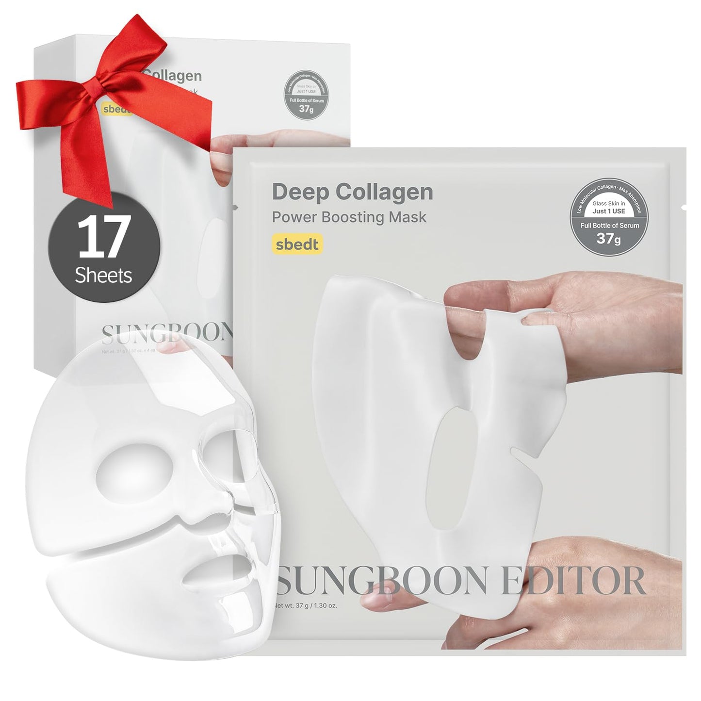 HotSUNGBOON EDITOR Deep Collagen Overnight Mask Hydrating Mask for Glass Skin, Wrinkle Care, Firming & Pore Refining 2,160,000PPB Collagen + 9 Peptides Korean Skincare, 4ea, Gifts for Women