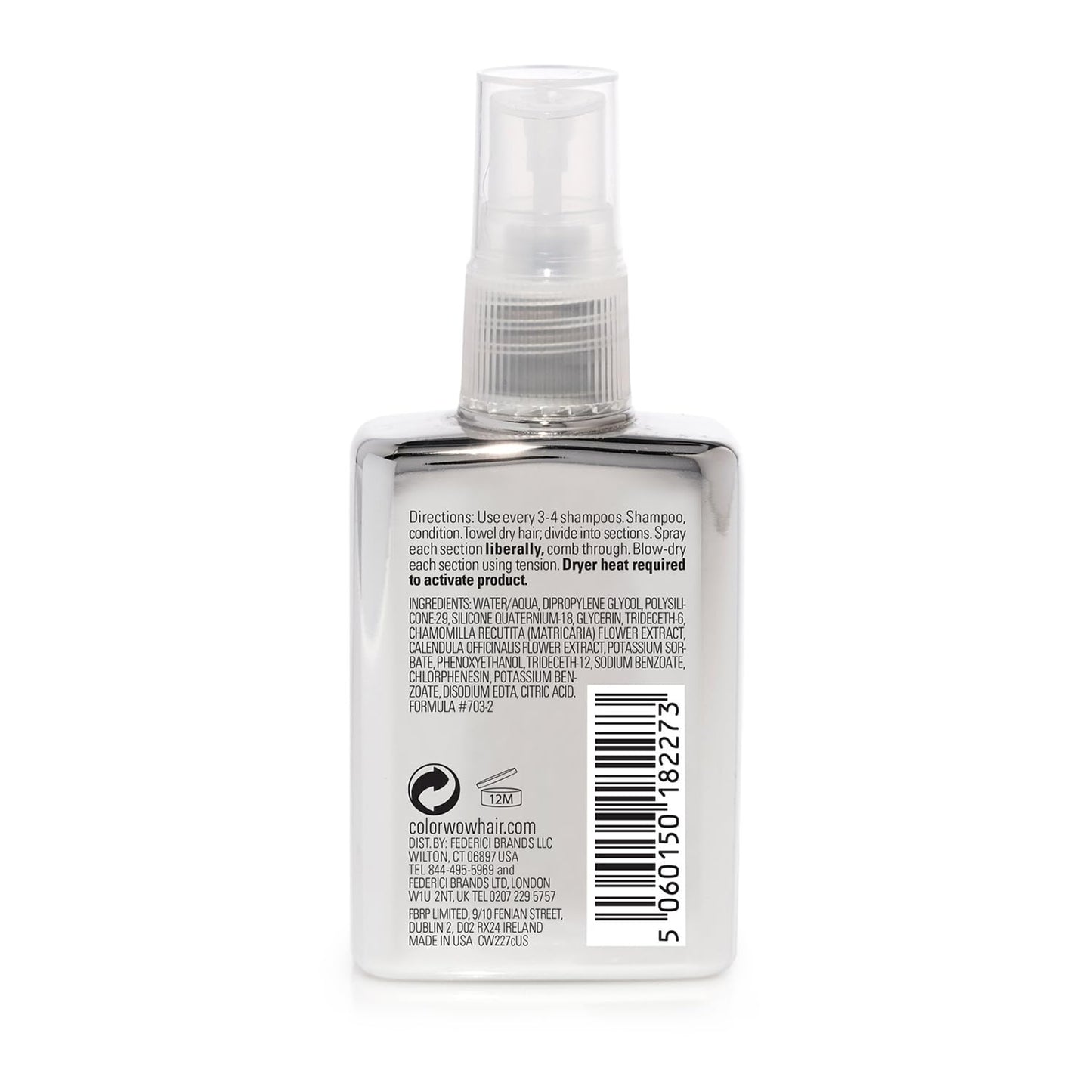 HotCOLOR WOW Dream Coat Supernatural Spray, Anti-Humidity Frizz Control and Heat Protectant for Glassy, Shiny Hair