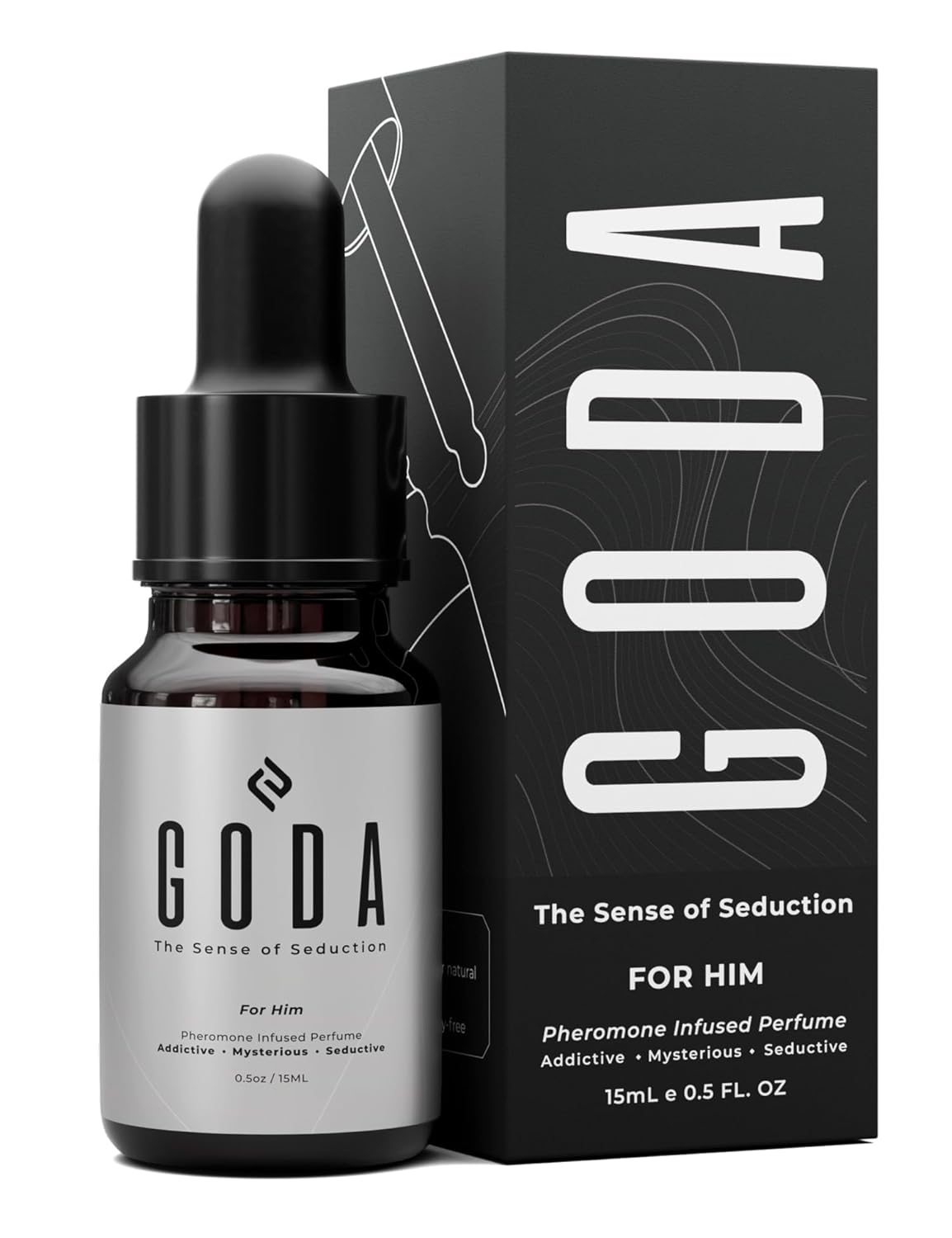 Hot GODA Pheromones Cologne for Men Infused with Real Pheromones – Citrus and Lavender Scent – Sophisticated Fragrance for Confidence and Presence – Perfume for Men – 15ml/0.50 fl oz