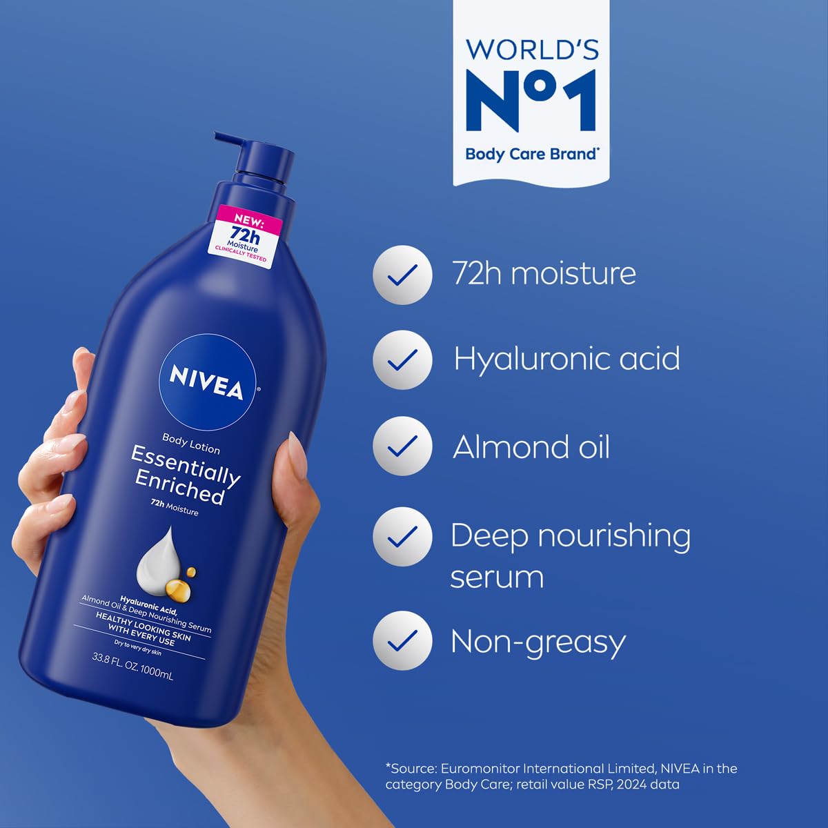 HotNIVEA Essentially Enriched Body Lotion Very Dry Skin, 33.8 Fl Oz Value Size