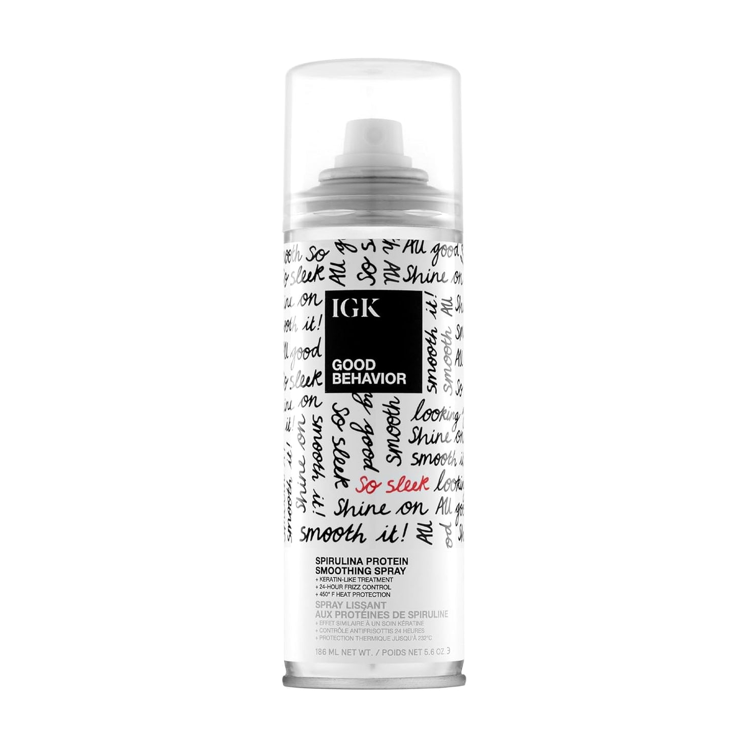 HotIGK GOOD BEHAVIOR Spirulina Protein Smoothing Spray | 4-Day Frizz Control + Heat Protectant | Vegan + Cruelty Free | 5.6 Oz
