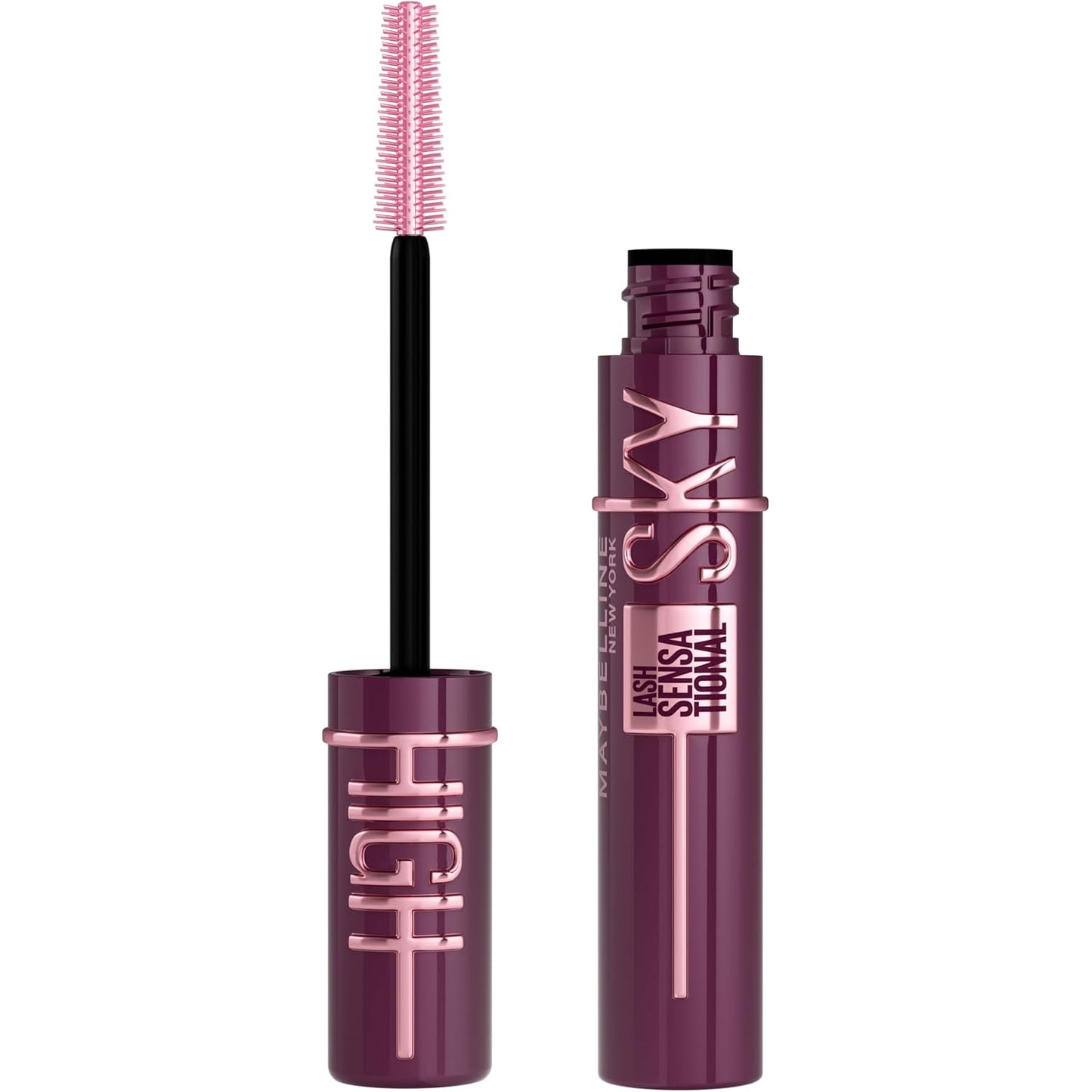 HotMaybelline Lash Sensational Sky High Mascara Makeup, Volumizing, Lengthening, Defining, Curling, Multiplying, Buildable, Washable Formula, Burgundy Haze, 1 Count