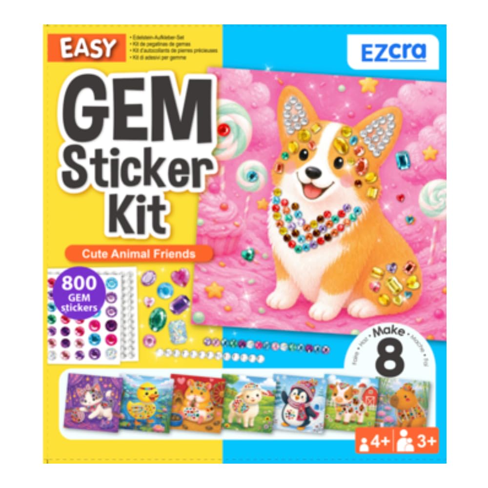 Hot EZCRA Mermaid Gem Sticker Kit for Kids - 800 Stickers, 8 Underwater Themes | Diamond Art Stickers and Gem Craft Set. Mess-Free and DIY Arts and Crafts. Birthday and Holiday Gift for Girls Ages 3-8.